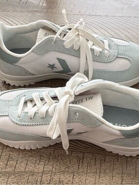 Converse Run Star Trainer Retro Sneakers Light Blue Suede Mesh Women’s 6.5 NWT